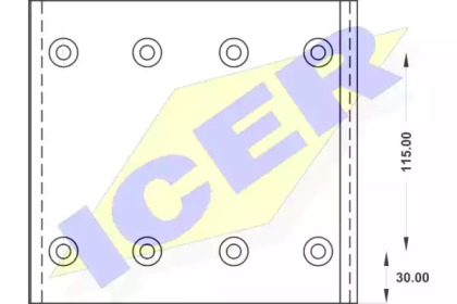 Комплект колодки тормозной накладки ICER 21 9935 00